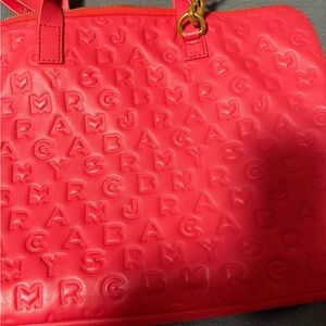 Marc Jacobs Bold Red Embossed Tote
